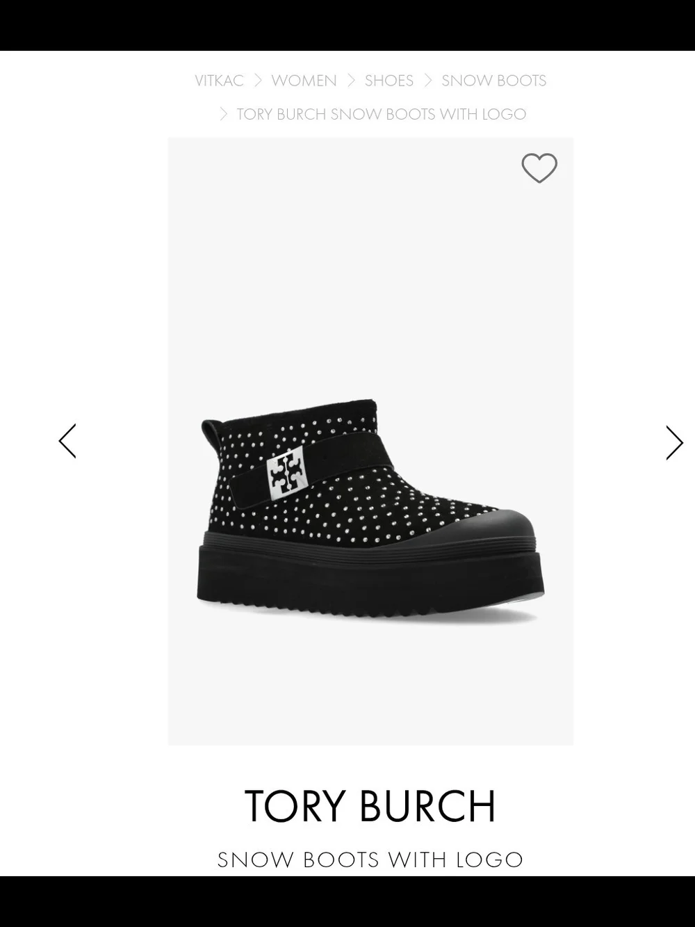 Tory Burch Black Studded Platform Ankle Boot